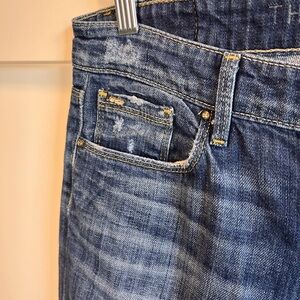 Joe’s Jeans Distressed Slim Straight Denim Jeans Cuffed Hem Size 25